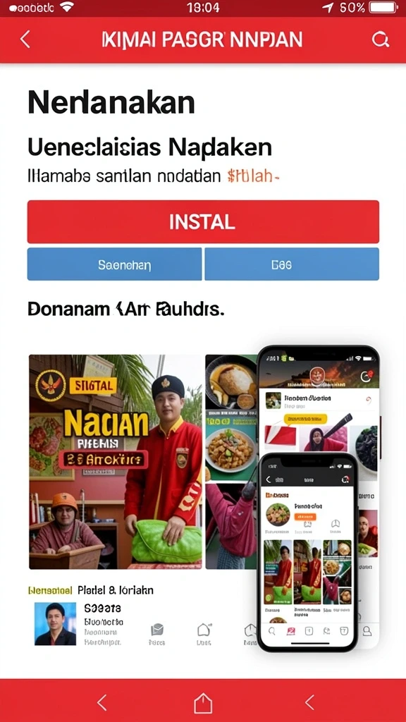Menampilkan karakter utama yang siap berpetualang.