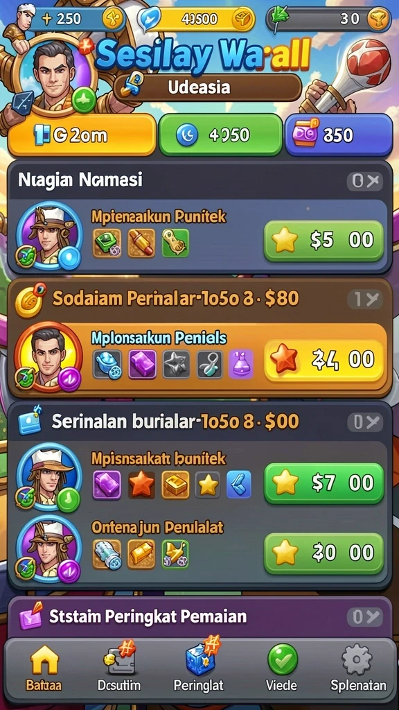 Screenshot menunjukkan antarmuka permainan slot yang menarik.