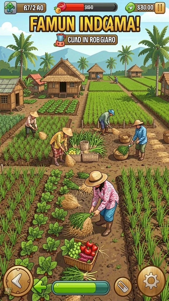 Tangkapan layar menunjukkan pertarungan seru dengan karakter dan senjata.