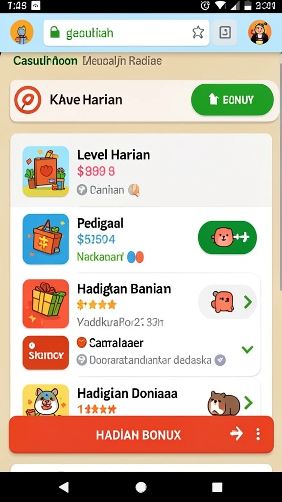 Berbagai jenis permainan taruhan tersedia.