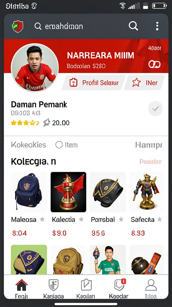 Tampilan awal aplikasi yang menawan.
