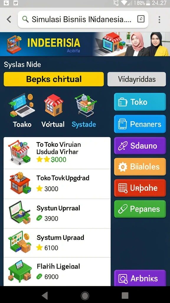 Screenshot dari fitur interaksi antar pemain.