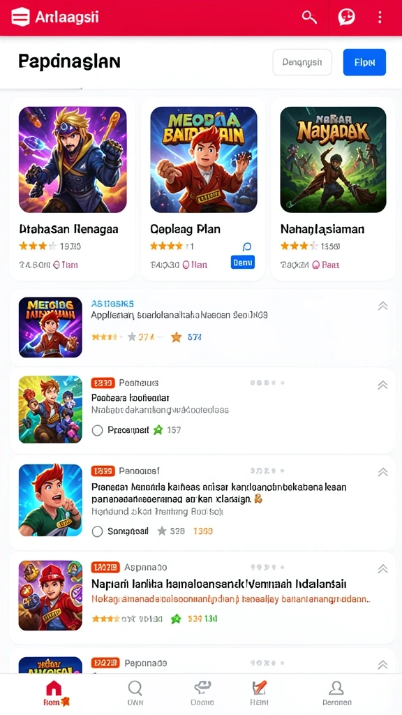 Tampilan awal yang menarik dengan karakter beragam.