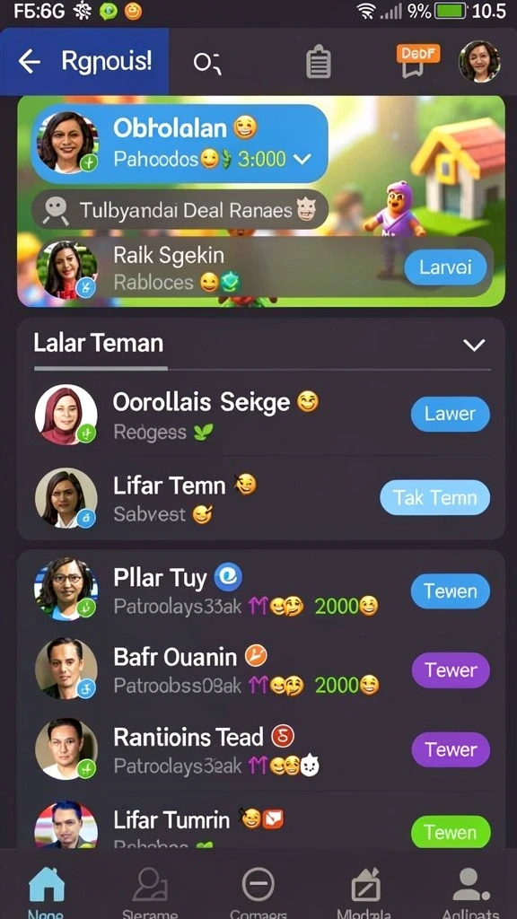Tampilan antarmuka pengguna yang menawan.