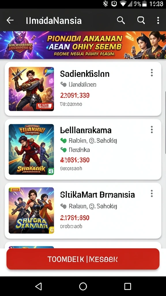 Tampilan menu utama yang menarik dan mudah dinavigasi.