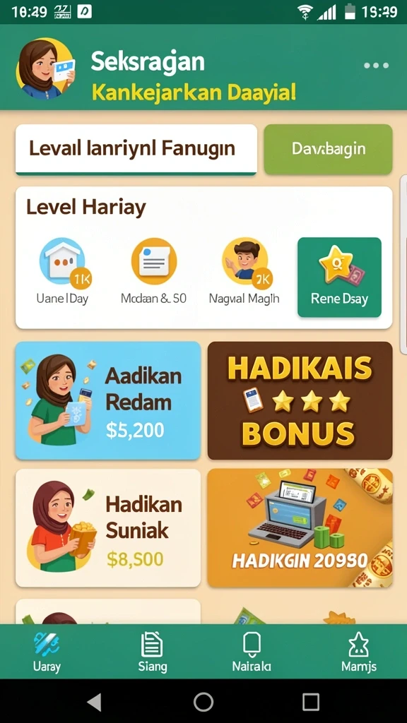 Tampilan antarmuka yang menarik dan user-friendly.