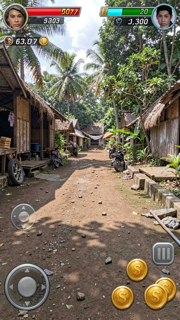 Tampilan grafis yang menarik dan penuh warna.