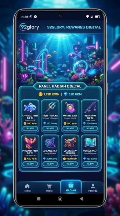 92glory — layar beranda